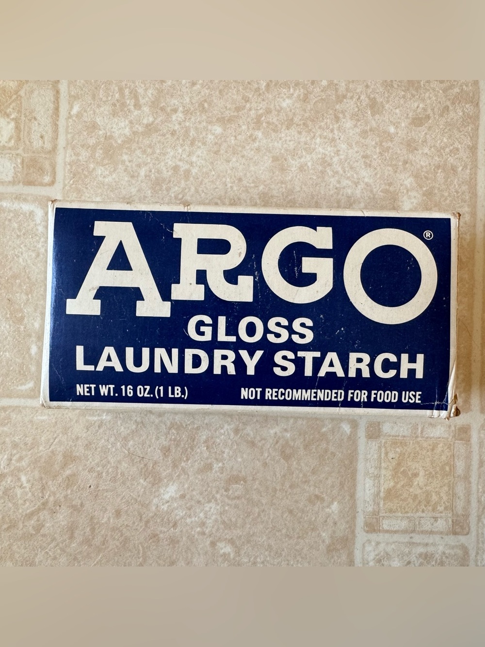 Argo Gloss Laundry Starch 16 oz NOS VTG Sealed Discontinued Prop Collectible Exp